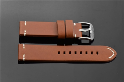Leather Strap  24mm Fit up to 8" Wrist