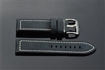 Leather Strap 22mm Fit up to 8" Wrist