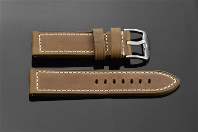 Leather Strap 22mm Fit up to 8" Wrist