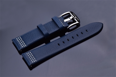 Leather Strap 22mm (Blue)
