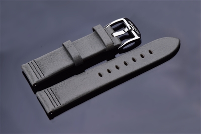 Leather Strap 22mm (Grey)
