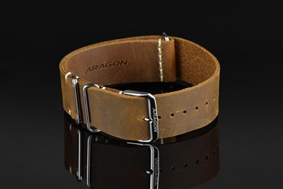 Leather Nato Strap 24mm Fit up to 8" Wrist