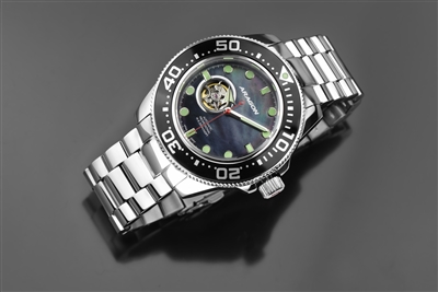 Japanese SII NH38A Open Heart Automatic Watch