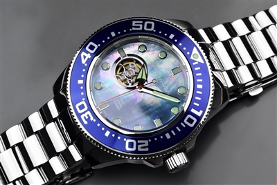 Japanese SII NH38A Open Heart Automatic Watch