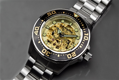 Japanese Miyota 8N24 Skeleton Automatic Watch