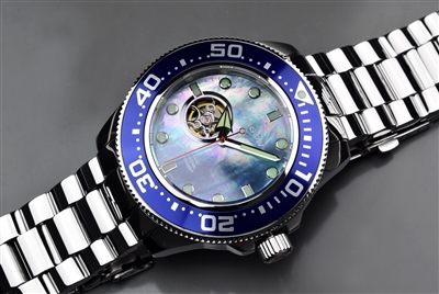 Japanese SII NH38A Open Heart Automatic Watch