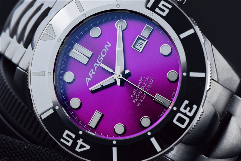 ARAGON Hercules Swiss Soprod M100 with 25 jewels 28,800 vph automatic